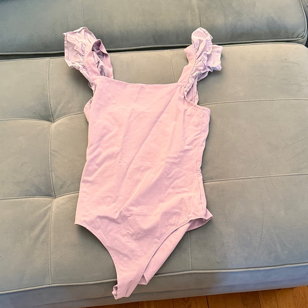 TCEC Ruffled Lilac Bodysuit
